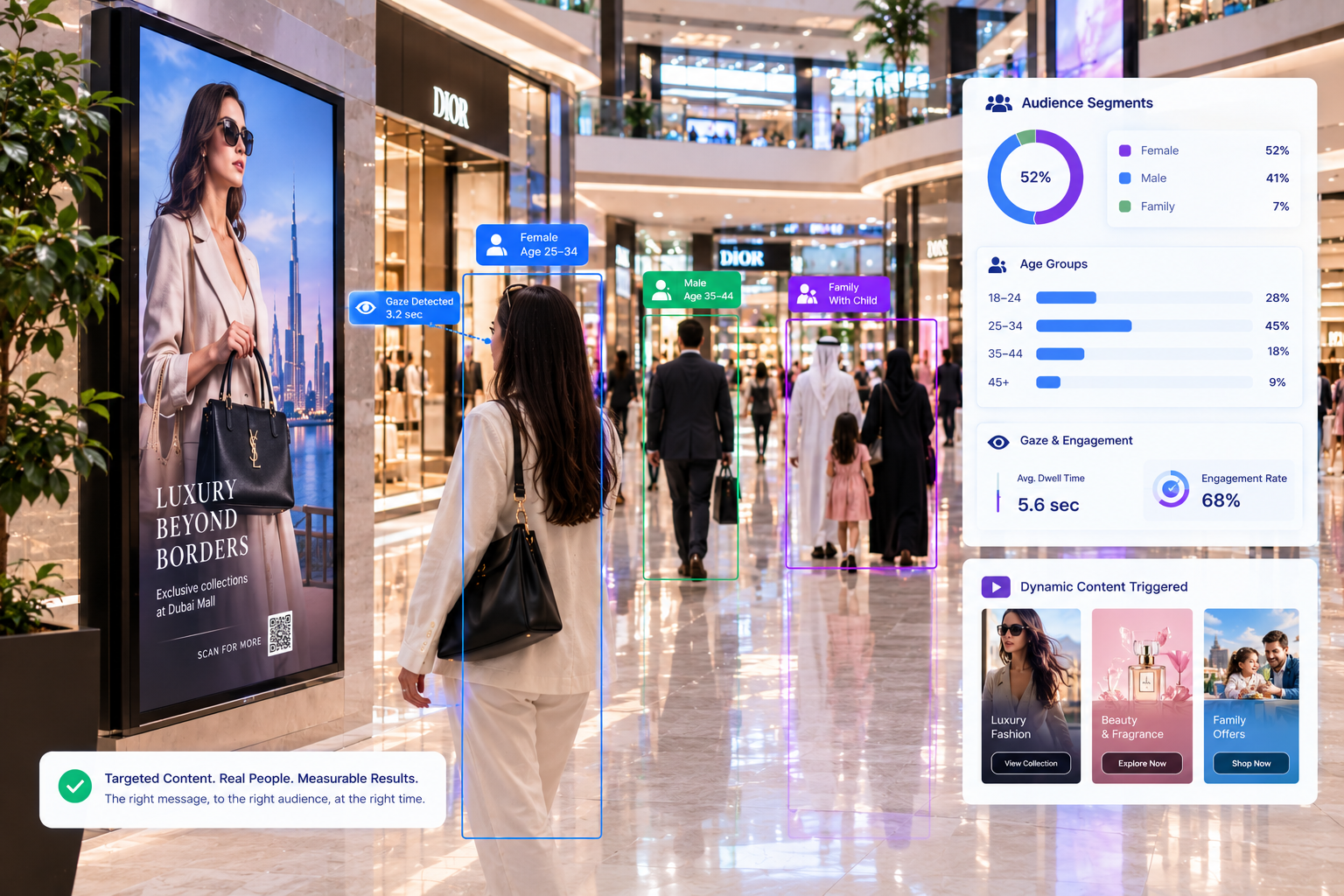 Retail shopping mall audience analytics